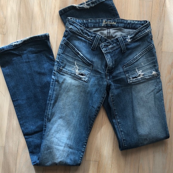 Marciano Blue Jeans Distressed Hippie 28 - Picture 4 of 6